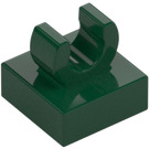 LEGO Verde oscuro Plana 1 x 1 con Clip ("C" elevada) (15712 / 44842)