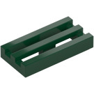 LEGO Dark Green Tile 1 x 2 Grille (with Bottom Groove) (2412 / 30244)