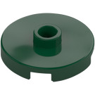 LEGO Dark Green Tile 2 x 2 Round with Stud (18674)