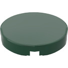 LEGO Dark Green Tile 2 x 2 Round with "X" Bottom (4150)