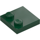 LEGO Dark Green Tile 2 x 2 with Studs on Edge (33909)