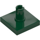 LEGO Dark Green Tile 2 x 2 with Vertical Pin (2460 / 49153)