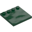 LEGO Dark Green Tile 4 x 4 with Studs on Edge (6179)