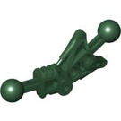 LEGO Dark Green Toa Leg 1 x 7 with 2 Ball Joints 30 Degrees (32482)