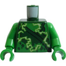 LEGO Dunkelgrün Torso Tunic mit Bright Green und Weiß Electricity Energy (973)