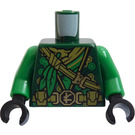 LEGO Donkergroen Torso met Dark Tan Riem en Green Bladeren (Lloyd) (973)