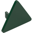 LEGO Verde oscuro Triangular Sign con clip dividido (30259 / 39728)