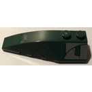 LEGO Dark Green Wedge 2 x 6 Double Left with Gray Sections Sticker (41748)