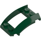 LEGO Dark Green Wedge 4 x 3 Curved with 2 x 2 Cutout (47755)