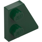 LEGO Dark Green Wedge Plate 2 x 2 Wing Right (24307)