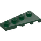 LEGO Donkergroen Wig Plaat 2 x 4 Vleugel Links (41770)