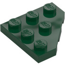 LEGO Ciemnozielony Klin Talerz 3 x 3 Narożnik (2450)