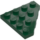 LEGO Dark Green Wedge Plate 4 x 4 Corner (30503)