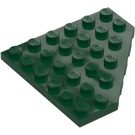 LEGO Dark Green Wedge Plate 6 x 6 Corner (6106)