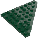 LEGO Tmavě zelená Klín Deska 8 x 8 Roh (30504)