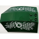 LEGO Dark Green Windscreen 6 x 8 x 2 Curved with Fish Scales and Atlantis Logo Triangle (Right) Sticker (41751)