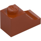 LEGO Donkeroranje Boog 1 x 2 Omgekeerd (78666)