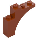 LEGO Dunkles Orange Bogen 1 x 4 x 3 (80543)