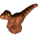 LEGO Dunkelorange Baby Raptor mit Brown Markings (37829 / 38524)