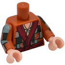 LEGO Orange Sombre Bilbo Baggins Minifigurine Torse avec Patchwork Coat Décoration (973)