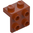 LEGO Mørk orange Beslag 1 x 2 med 2 x 2 (21712 / 44728)