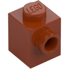 LEGO Tummanoranssi Palikka 1 x 1 jossa Nuppi päällä Yksi Sivu (87087)