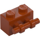 LEGO Donkeroranje Steen 1 x 2 met Handvat (30236)