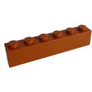 LEGO Dark Orange Brick 1 x 6 (3009)