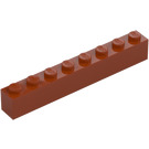 LEGO Mørk orange Klods 1 x 8 (3008)