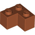 LEGO Dunkelorange Backstein 2 x 2 Ecke (2357)