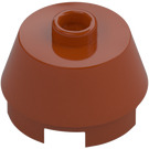 LEGO Dark Orange Brick 2 x 2 Round with Sloped Sides (98100)