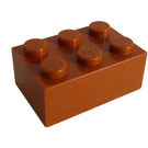 LEGO Donkeroranje Steen 2 x 3 (3002)