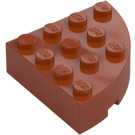 LEGO Dunkelorange Stein 4 x 4 Rund Ecke (2577)