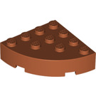 LEGO Dunkelorange Backstein 4 x 4 Runden Ecke (2577)