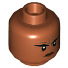 LEGO Donkeroranje Steen Minifigure Hoofd (Verzonken Solid Stud) (3626 / 38163)