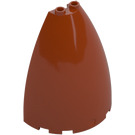 LEGO Dark Orange Cone 3 x 6 x 6 Half Wall (18909 / 35155)