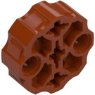 LEGO Mørk oransje Kobling Rund med Stift og Aksel Hull (31511 / 98585)