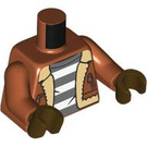 LEGO Dunkelorange Criminal (60371) Minifig Torso (973 / 76382)