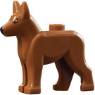 LEGO Donkeroranje Hond - Alsatian met Zwart Ogen (92586 / 96152)