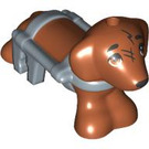 LEGO Orange Sombre Chien avec Sand Bleu Harness (101283)