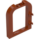 LEGO Dark Orange Door Frame 1 x 6 x 6 Curved Top with 1 x 2 Cutout and Clips (5258)