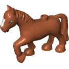 LEGO Dunkelorange Duplo Pferd mit mit Weiß auf Gesicht (15994 / 57892)
