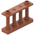 LEGO Dark Orange Fence Spindled 1 x 4 x 2 with 2 Top Studs (30055)