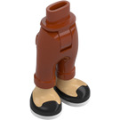 LEGO Dark Orange Hip with Short Trousers with Black Slippers