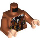 LEGO Tmavě oranžová Horace Slughorn s Reddish Hnědá Vesta Minifigurka Trup (973 / 76382)