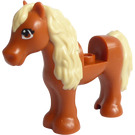 LEGO Dark Orange Horse with Tan Hair and Brown Eyes (77477)