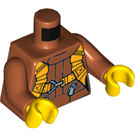 LEGO Mørk oransje Jungel Exploration Kvinne Pilot Minifigur Overkropp (973 / 76382)