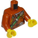 LEGO Dunkelorange Dschungel Minifigur Torso (973 / 76382)