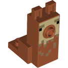 LEGO Mörk Orange Llama Huvud med Mörk Gulbrun Dekoration (76872)