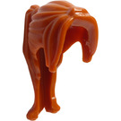 LEGO Orange sombre Longue Queue de cheval avec Côté Bangs (62696 / 88426)